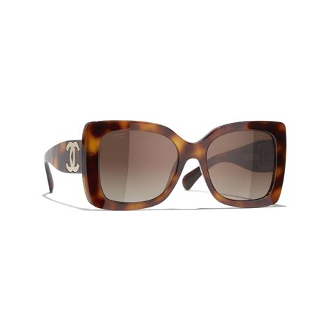 chanel square sunglasses acetate tortoise|Square Sunglasses .